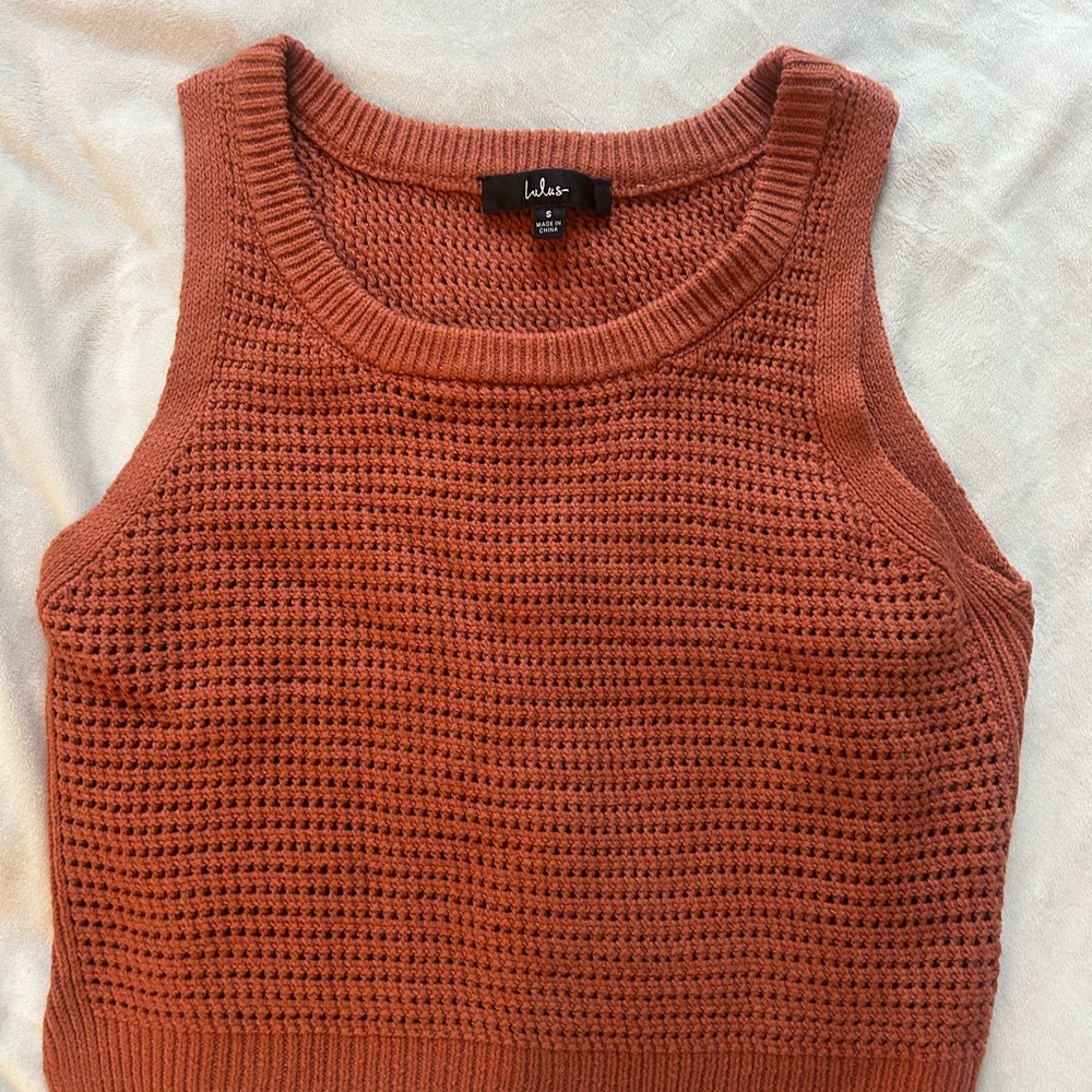 Lulus Terracotta Knit Top